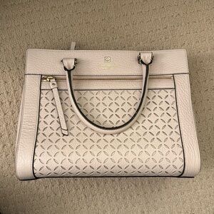 KATE SPADE • Taupe satchel with removable shoulder strap